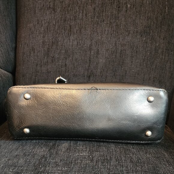 Patricia Nash Black Leather Satchel - Picture 3 of 13